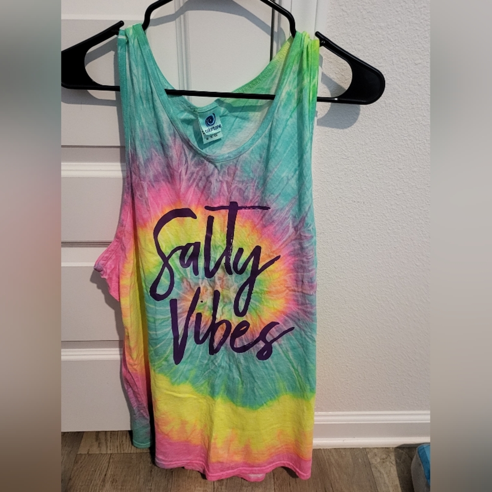Colorful tie dye tank, Size XL